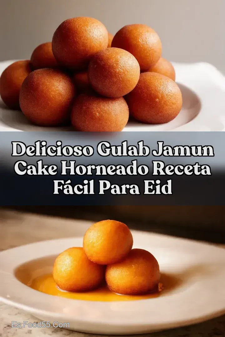 Delicioso Gulab Jamun Cake Horneado Receta F&aacute;cil para Eid