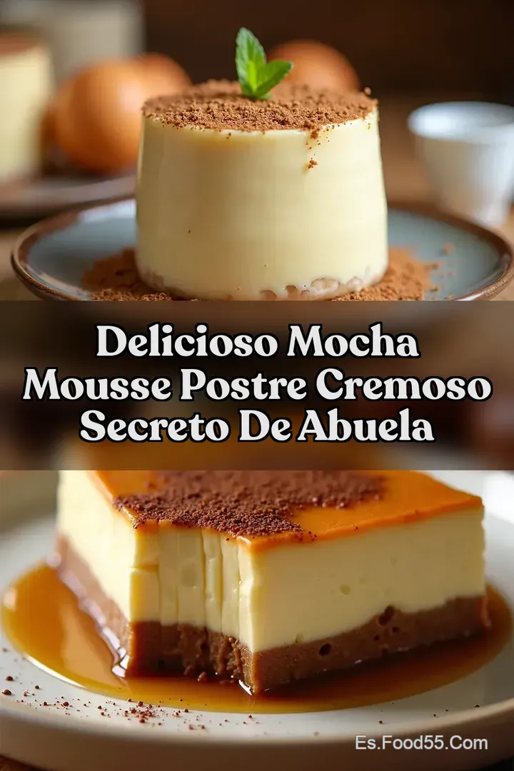Delicioso Mocha Mousse Postre Cremoso Secreto de Abuela