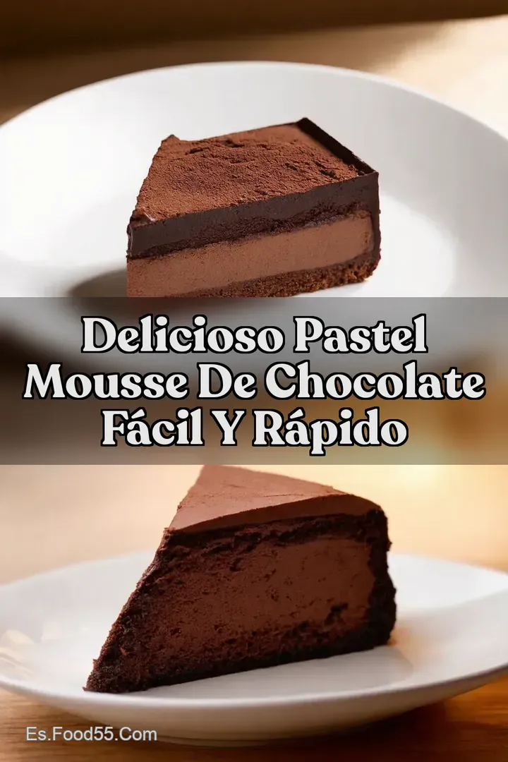 Delicioso Pastel Mousse de Chocolate F&aacute;cil y R&aacute;pido