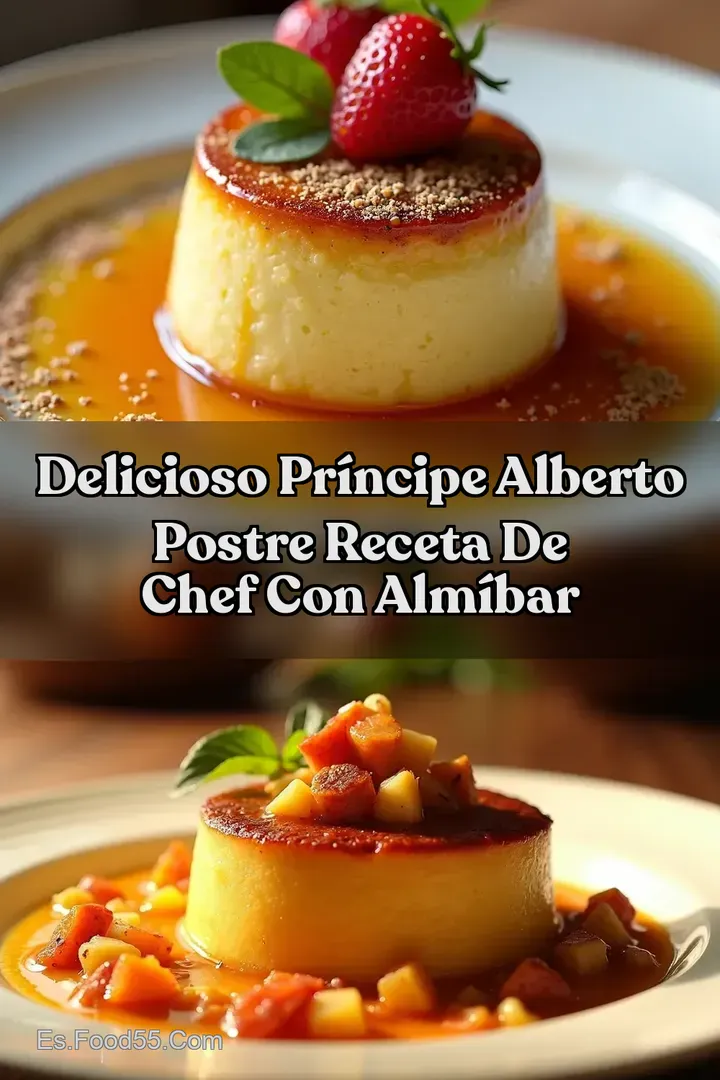 Delicioso Pr&iacute;ncipe Alberto Postre Receta de Chef con Alm&iacute;bar