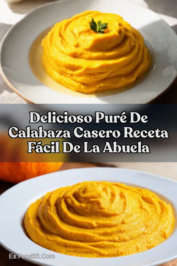 Delicioso Pur&eacute; de Calabaza Casero Receta F&Aacute;CIL de la Abuela