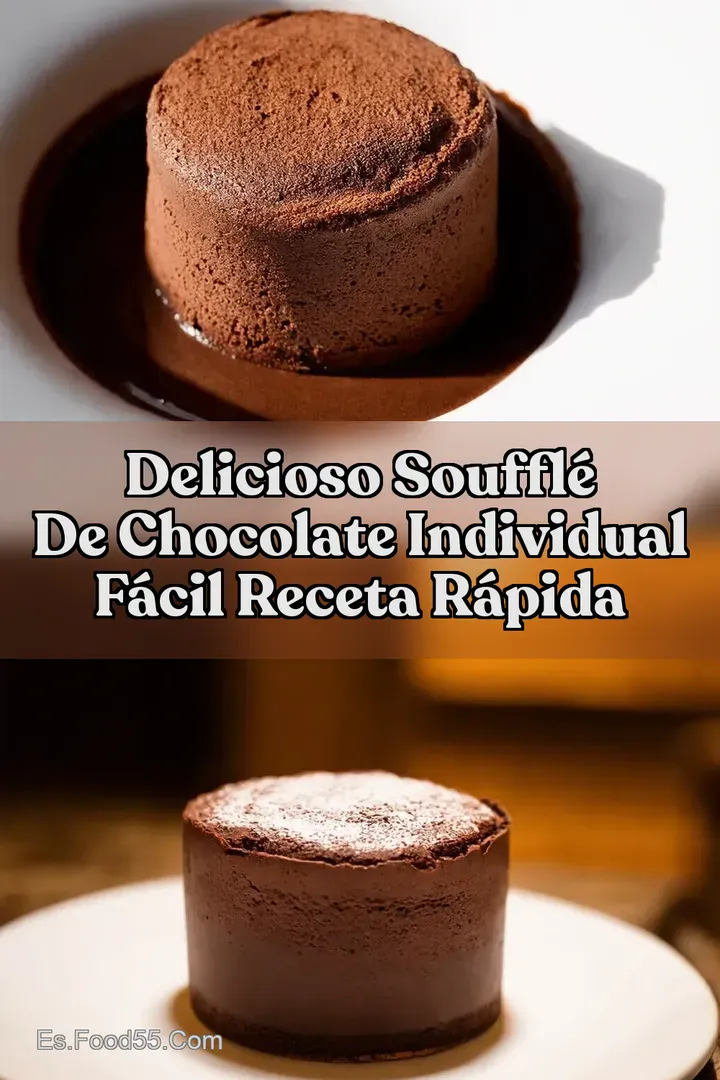 Delicioso Souffl&eacute; de chocolate individual f&aacute;cil Receta R&aacute;pida