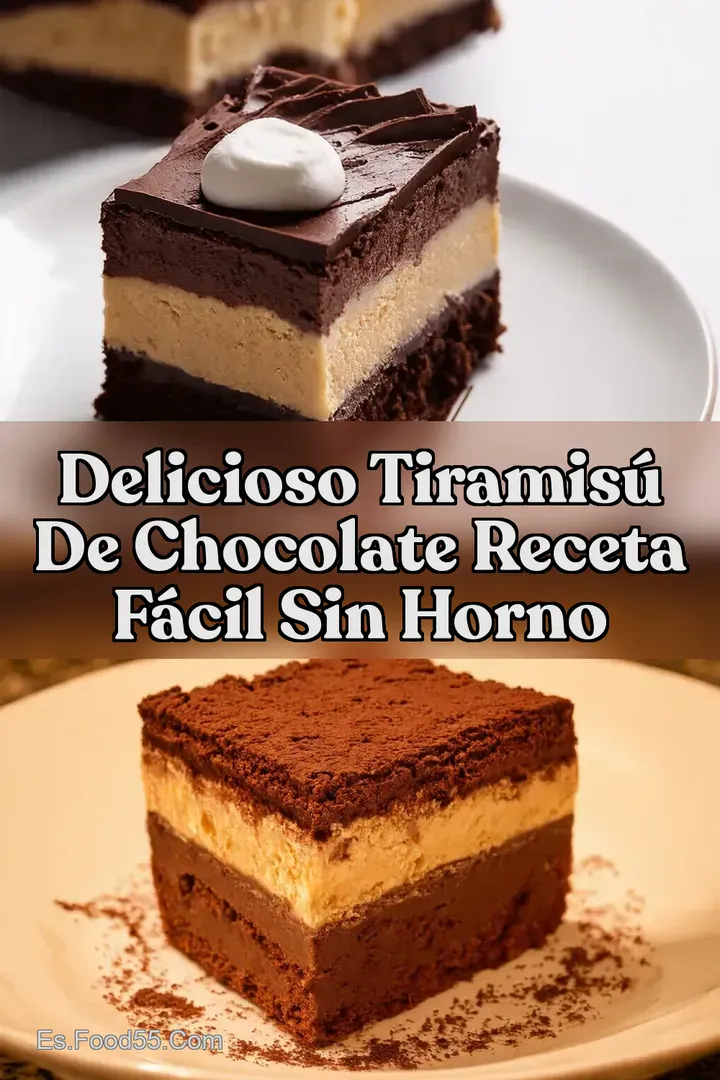 Delicioso Tiramis&uacute; de Chocolate Receta F&aacute;cil Sin Horno