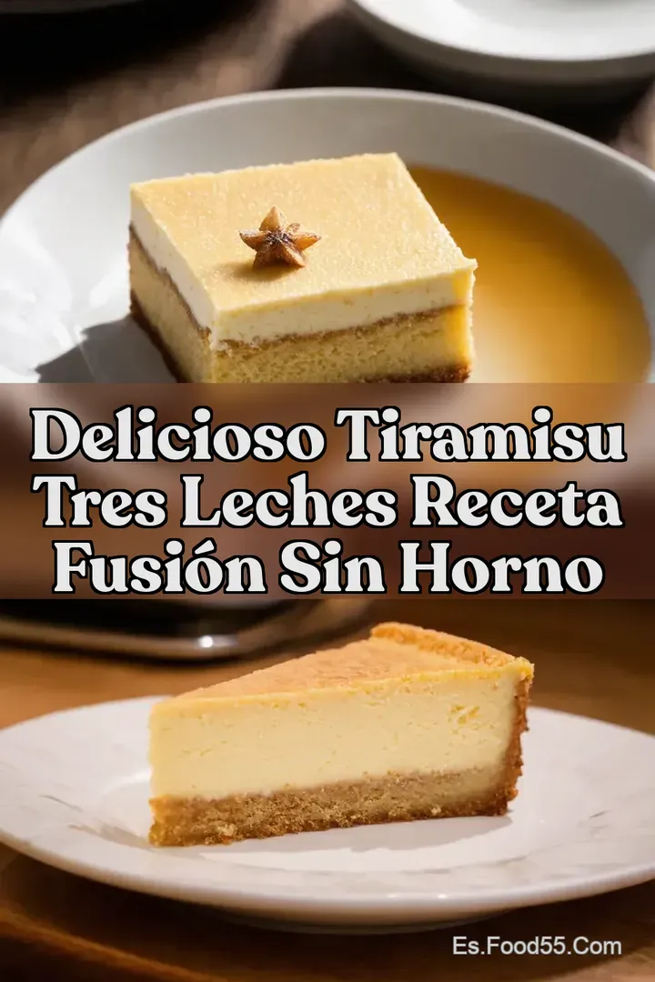 Delicioso Tiramisu Tres Leches Receta Fusi&oacute;n Sin Horno