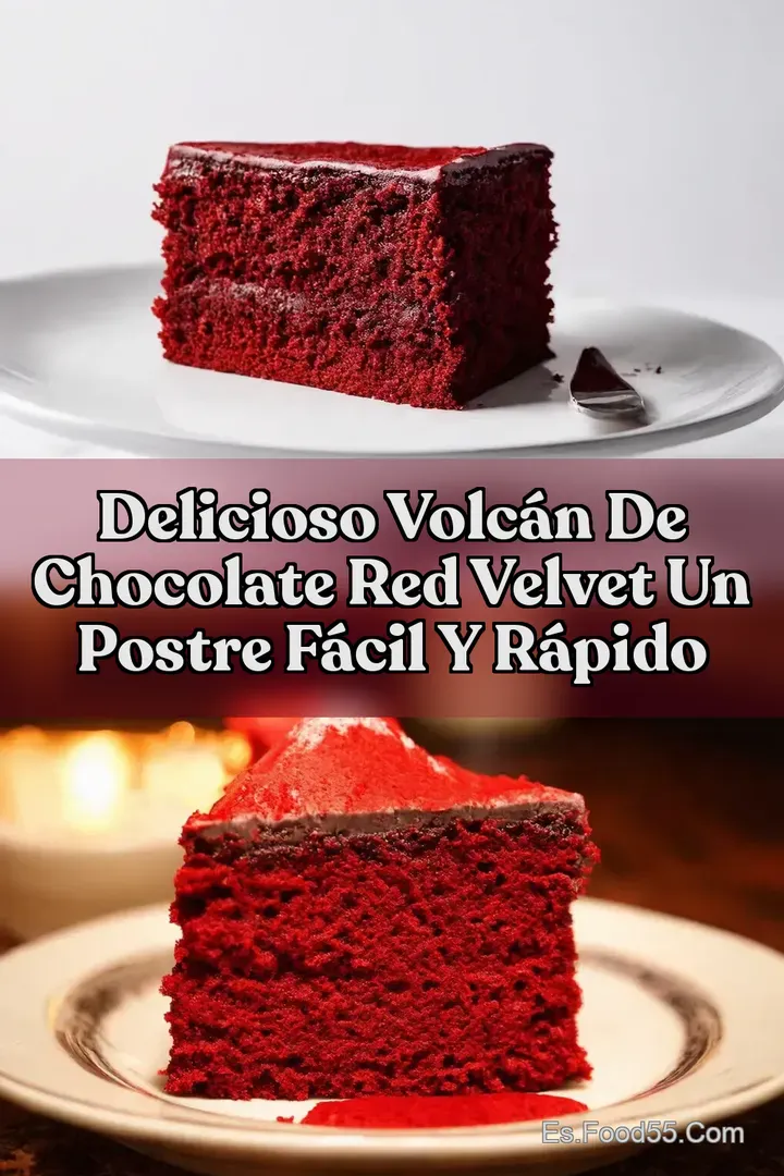 Delicioso Volc&aacute;n de Chocolate Red Velvet Un Postre F&aacute;cil y R&aacute;pido