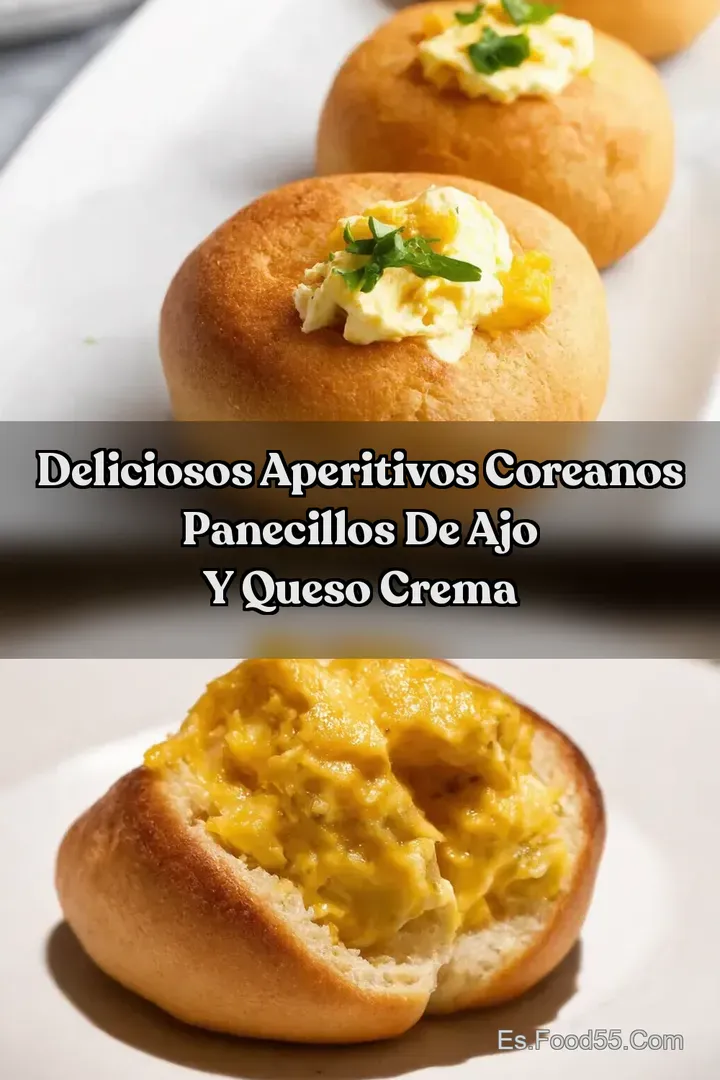 Deliciosos Aperitivos Coreanos Panecillos de Ajo y Queso Crema