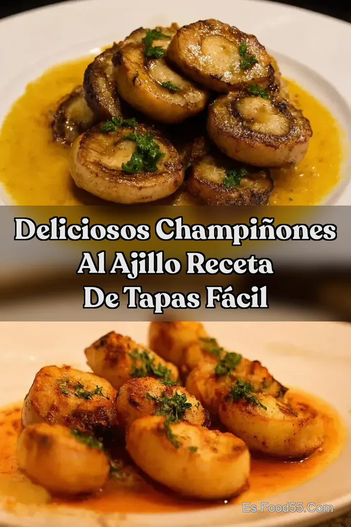 Deliciosos Champi&ntilde;ones al Ajillo Receta de Tapas F&aacute;cil