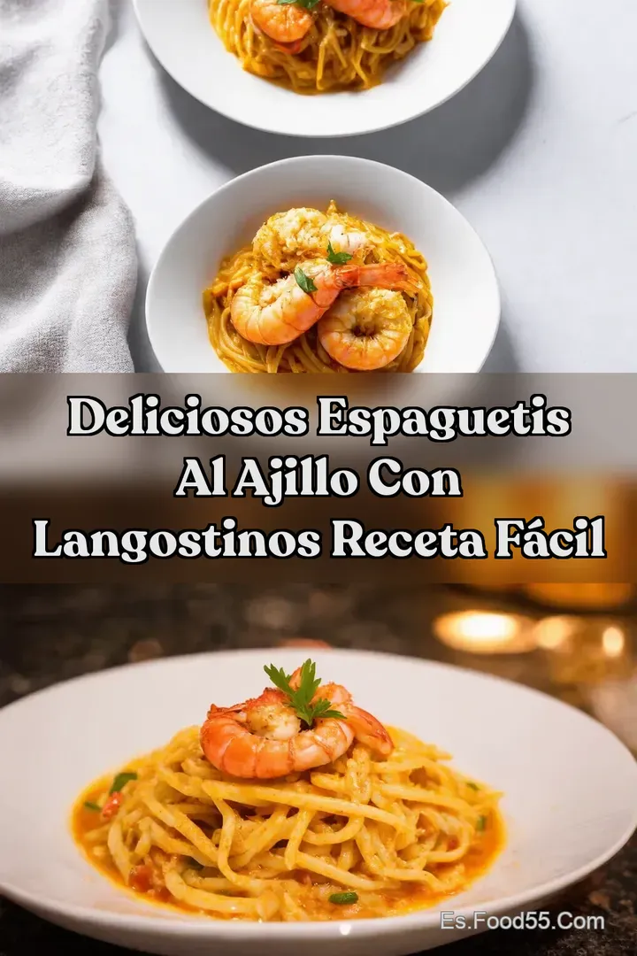 Deliciosos Espaguetis al Ajillo con Langostinos Receta F&aacute;cil