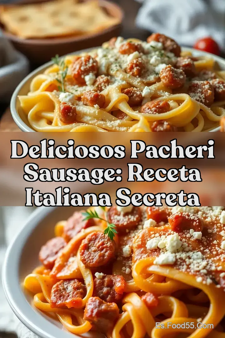 Deliciosos Pacheri Sausage: Receta Italiana Secreta