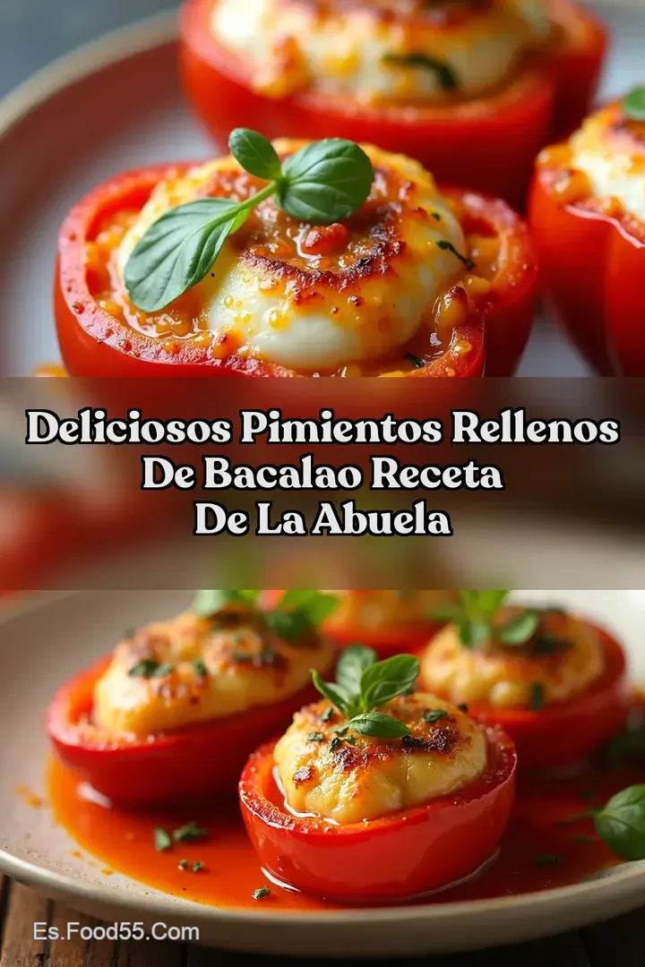 Deliciosos Pimientos rellenos de bacalao Receta de la Abuela
