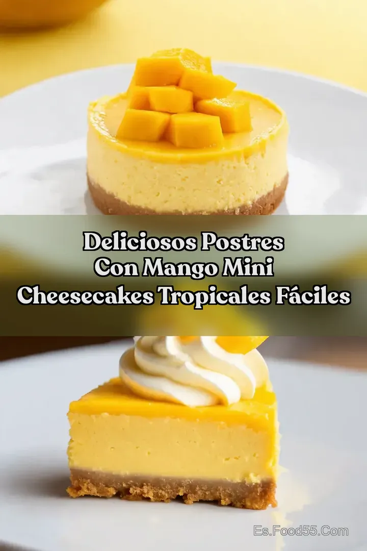 Deliciosos Postres con Mango Mini Cheesecakes Tropicales F&aacute;ciles