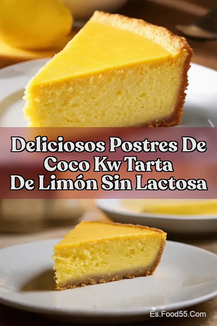Deliciosos Postres De Coco kw Tarta de Lim&oacute;n Sin Lactosa