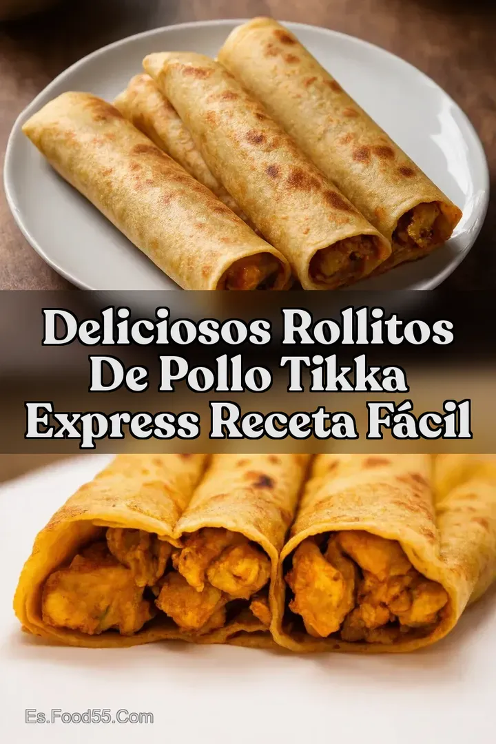 Deliciosos Rollitos de Pollo Tikka Express Receta F&aacute;cil