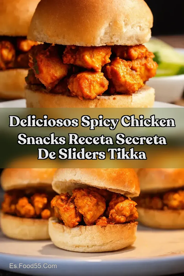 Deliciosos Spicy Chicken Snacks Receta Secreta de Sliders Tikka