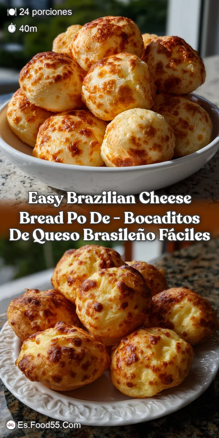 Easy Brazilian Cheese Bread Po de - Bocaditos de Queso Brasile&ntilde;o F&aacute;ciles