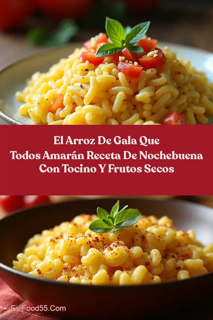 El Arroz de Gala que Todos Amar&aacute;n Receta de Nochebuena con Tocino y Frutos Secos
