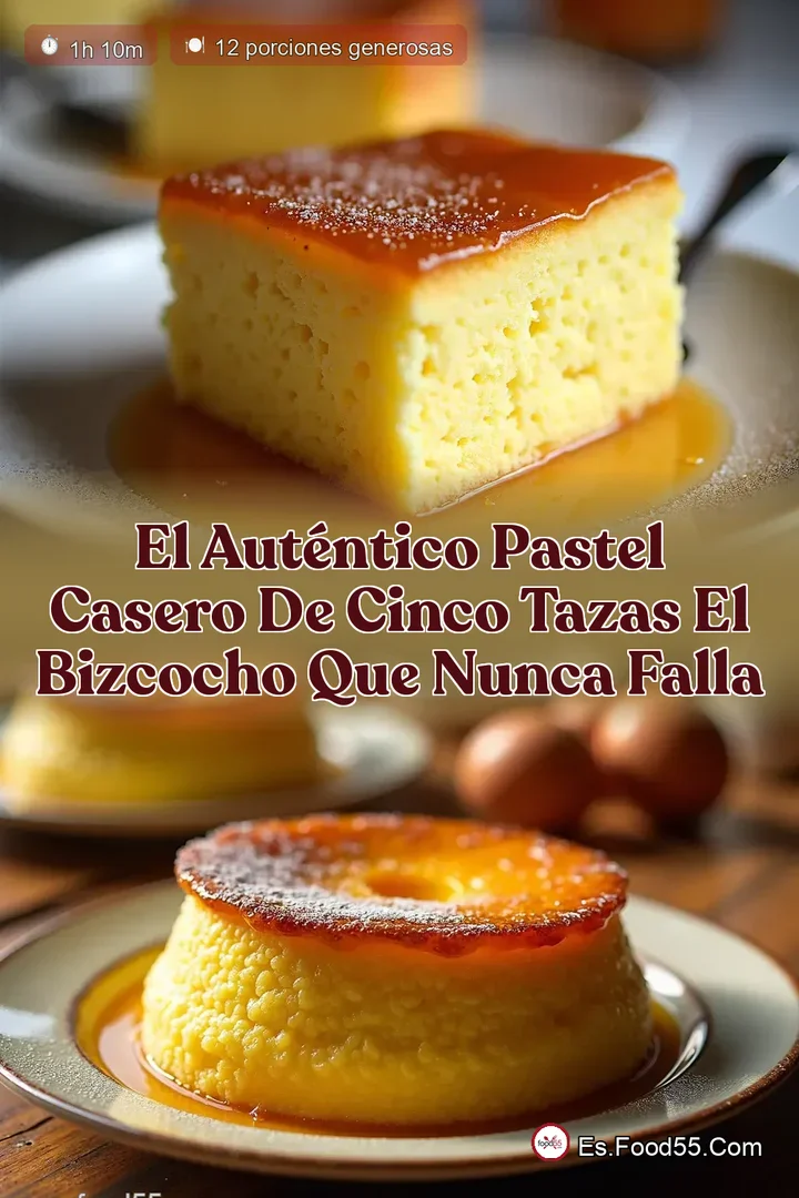 El Aut&eacute;ntico Pastel Casero de Cinco Tazas El Bizcocho que Nunca Falla