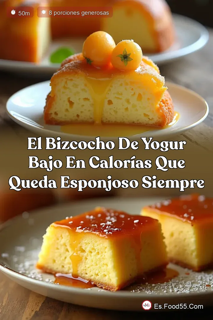 El Bizcocho de Yogur Bajo en Calor&iacute;as que Queda Esponjoso Siempre