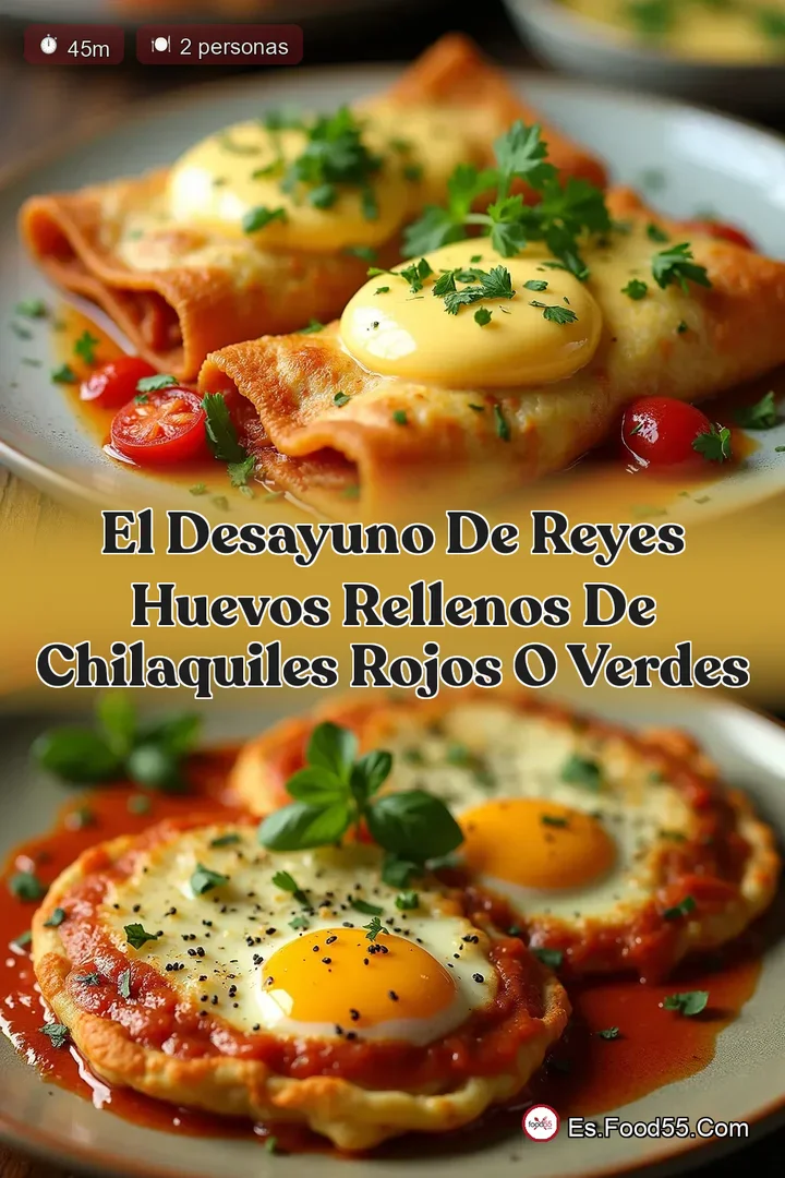 El Desayuno de Reyes Huevos Rellenos de Chilaquiles Rojos o Verdes