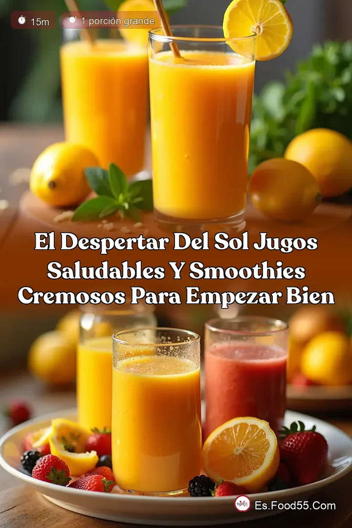 El Despertar del Sol Jugos Saludables y Smoothies Cremosos para Empezar Bien