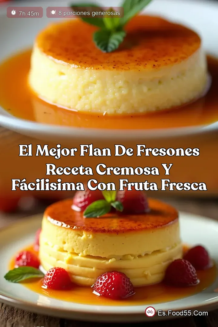 El Mejor Flan de Fresones Receta Cremosa y F&aacute;cilisima con Fruta Fresca