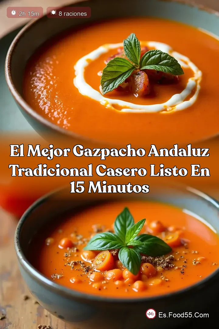 El Mejor Gazpacho Andaluz Tradicional Casero Listo en 15 Minutos
