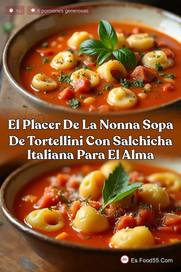 El Placer de la Nonna Sopa de Tortellini con Salchicha Italiana para el Alma