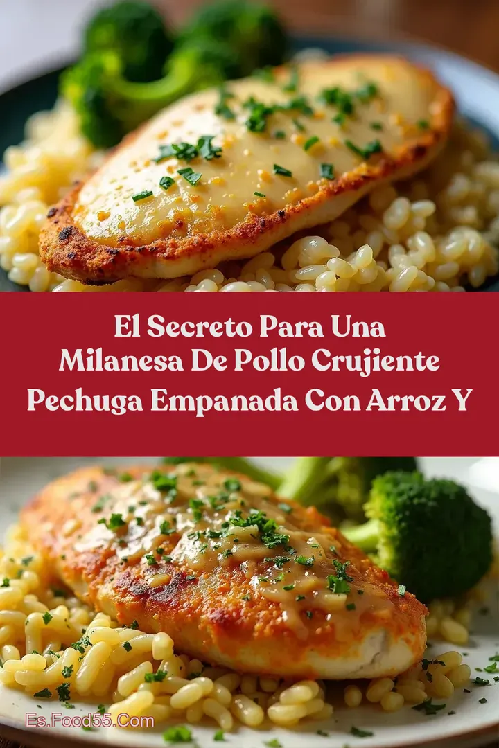 El Secreto Para una Milanesa de Pollo Crujiente Pechuga Empanada con Arroz y