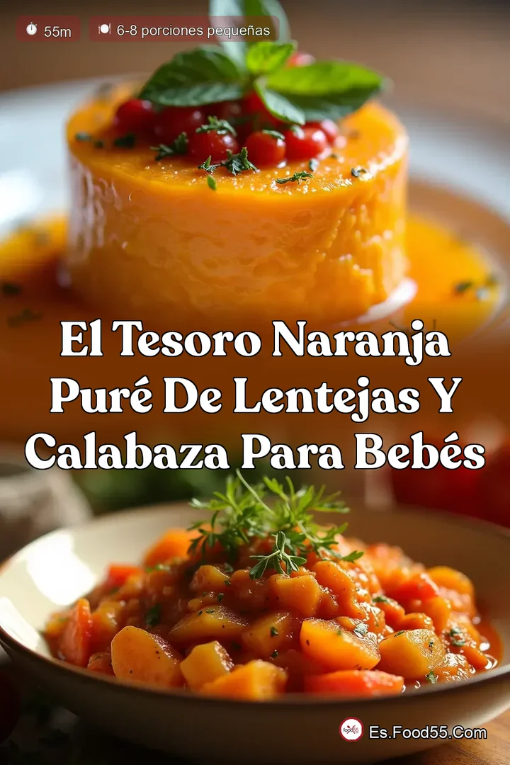 El Tesoro Naranja Pur&eacute; de Lentejas y Calabaza para Beb&eacute;s