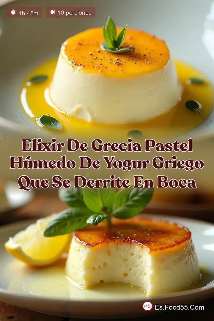 Elixir de Grecia Pastel H&uacute;medo de Yogur Griego que se Derrite en Boca
