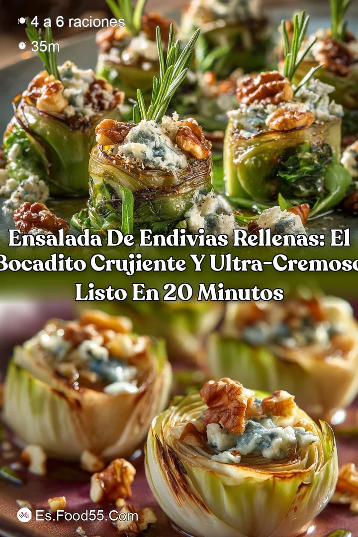 Ensalada de endivias rellenas: El bocadito crujiente y ultra-cremoso listo en 20 minutos