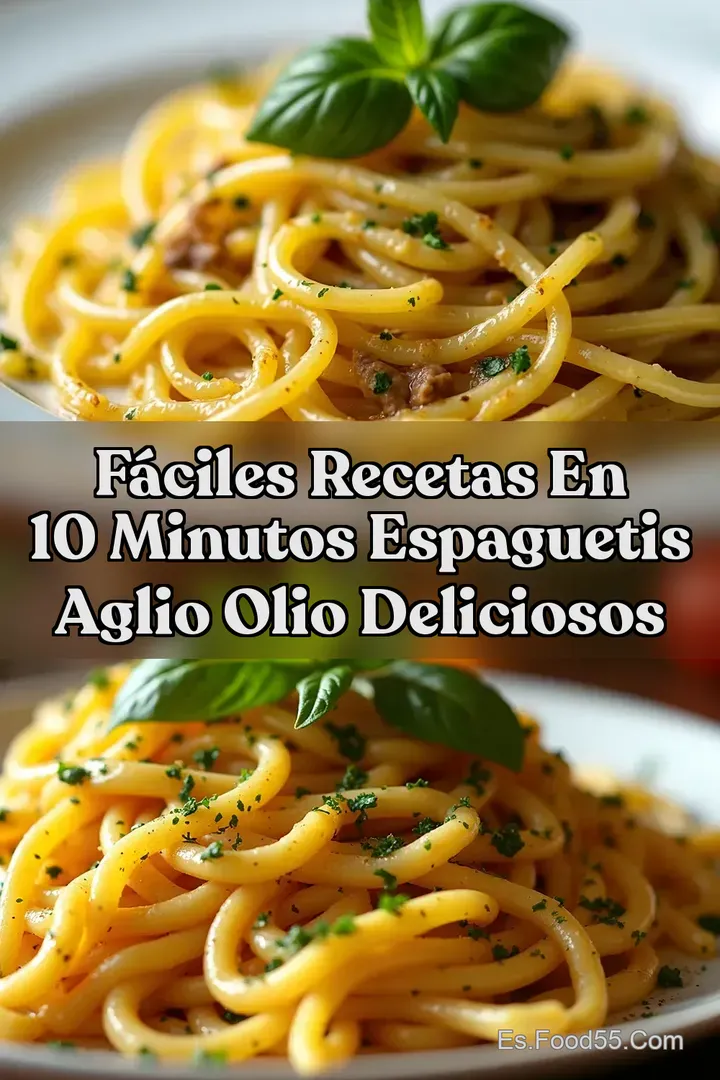 F&aacute;ciles recetas en 10 minutos Espaguetis Aglio Olio Deliciosos