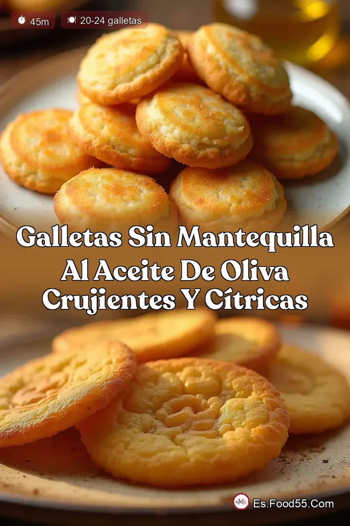 Galletas Sin Mantequilla al Aceite de Oliva Crujientes y C&iacute;tricas
