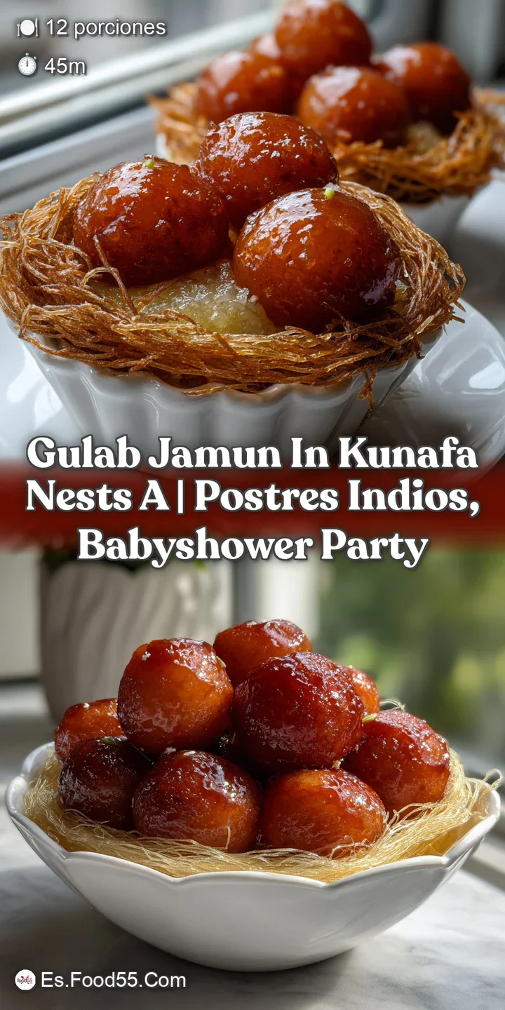 Gulab Jamun in Kunafa Nests A | Postres Indios Babyshower Party