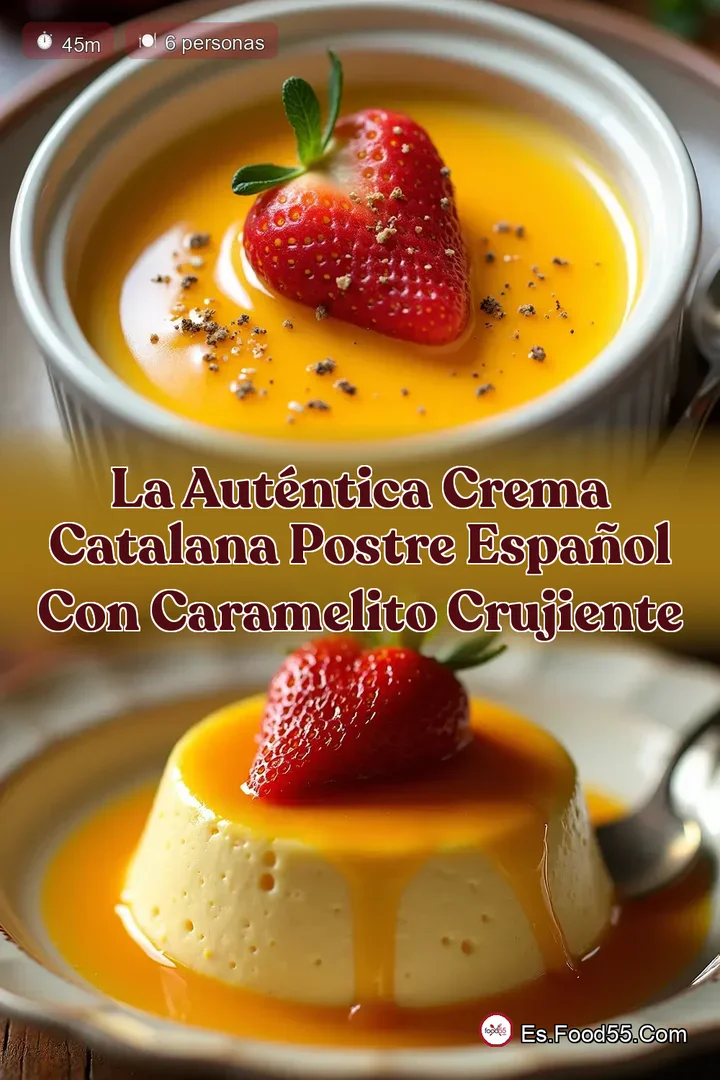 La Aut&eacute;ntica Crema Catalana Postre Espa&ntilde;ol con Caramelito Crujiente
