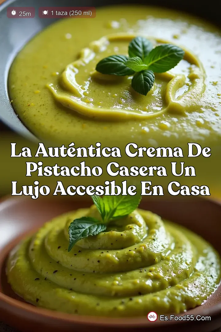 La Aut&eacute;ntica Crema de Pistacho Casera Un Lujo Accesible en Casa