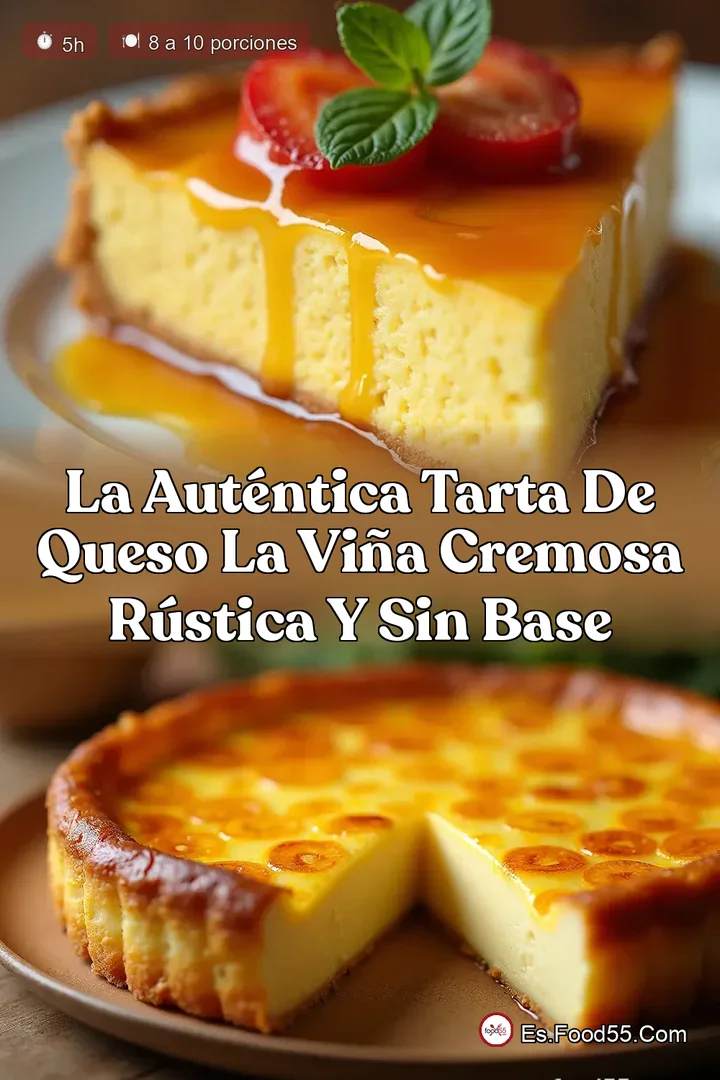 La Aut&eacute;ntica Tarta de Queso La Vi&ntilde;a Cremosa R&uacute;stica y Sin Base
