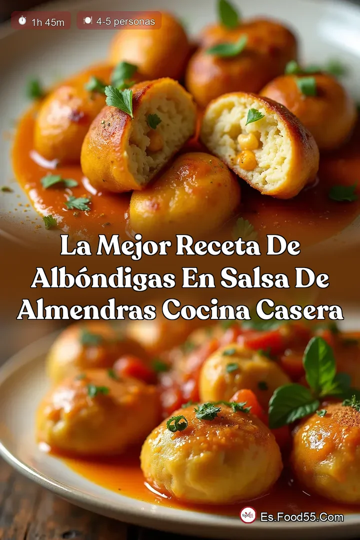 La Mejor Receta de Alb&oacute;ndigas en Salsa de Almendras Cocina Casera