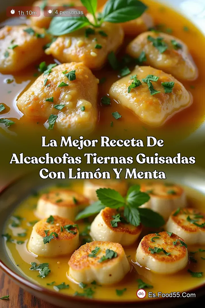 La Mejor Receta de Alcachofas Tiernas Guisadas con Lim&oacute;n y Menta