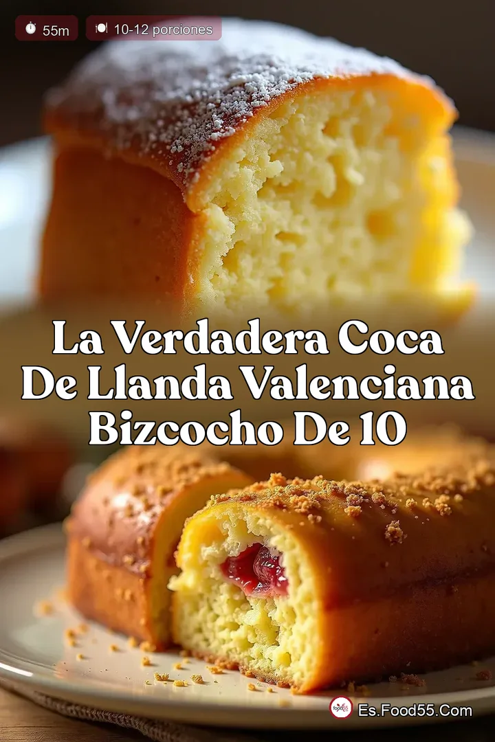 La Verdadera Coca de Llanda Valenciana Bizcocho de 10