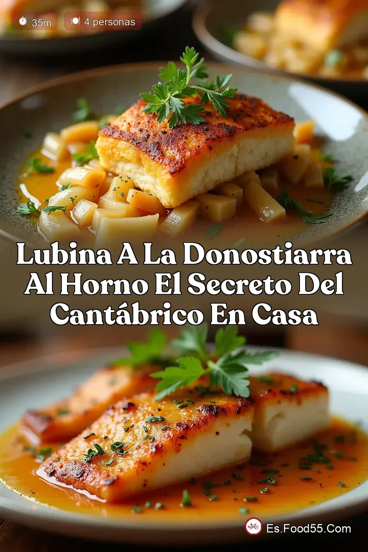 Lubina a la Donostiarra al Horno El Secreto del Cant&aacute;brico en Casa