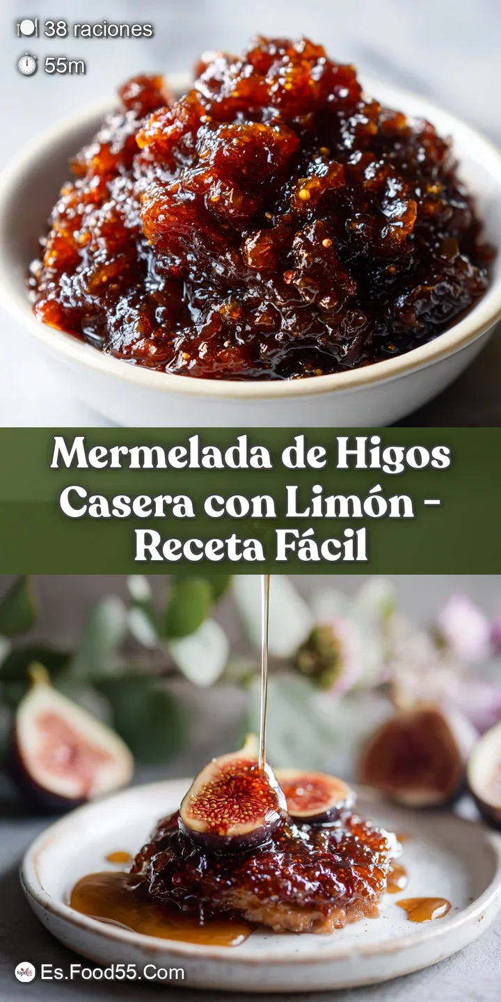 Close-up of glistening, dark fig marmalade; textured skin and seeds visible within the glossy spread. An intensely fruity,...