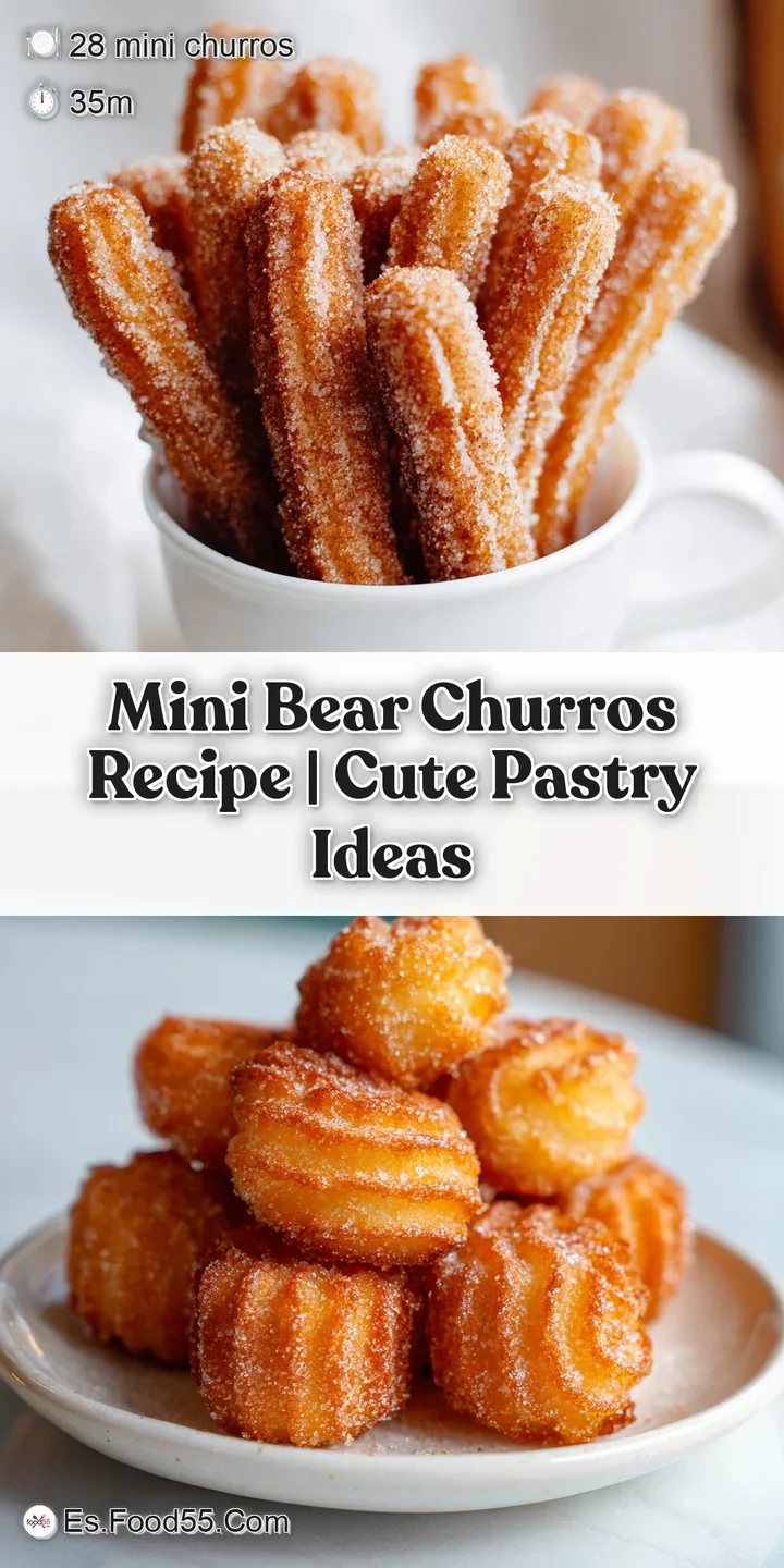 Close-up of warm, freshly fried mini bear churros coated in sparkling cinnamon sugar, highlighting their delightful shape.