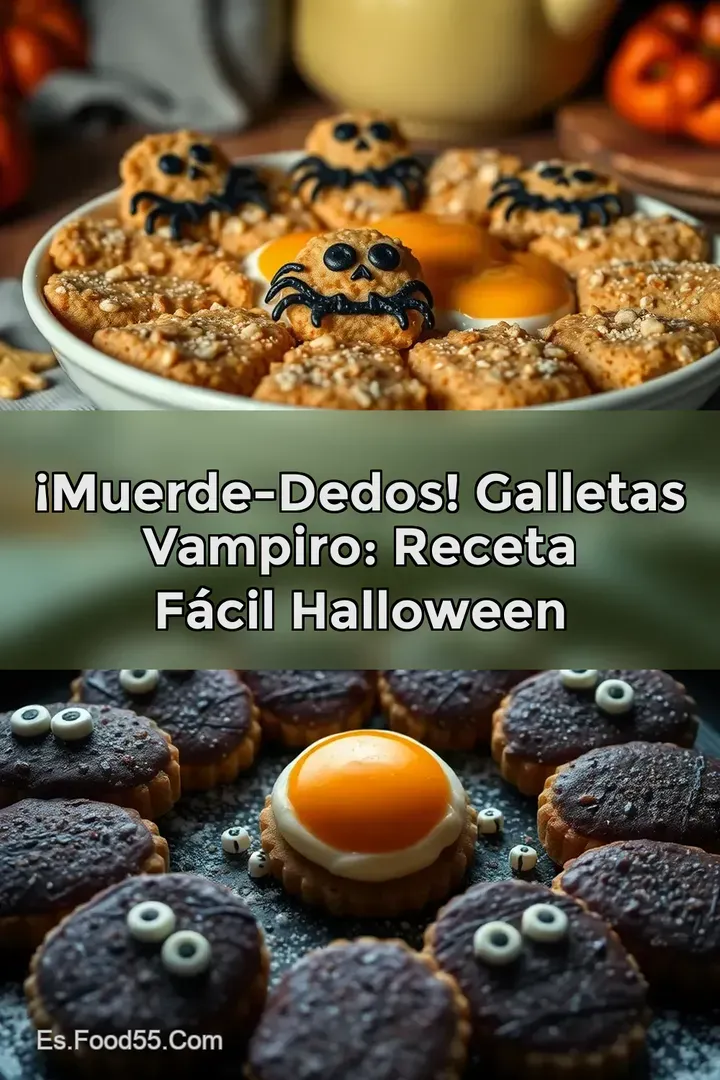 &iexcl;Muerde-Dedos! Galletas Vampiro: Receta F&aacute;cil Halloween