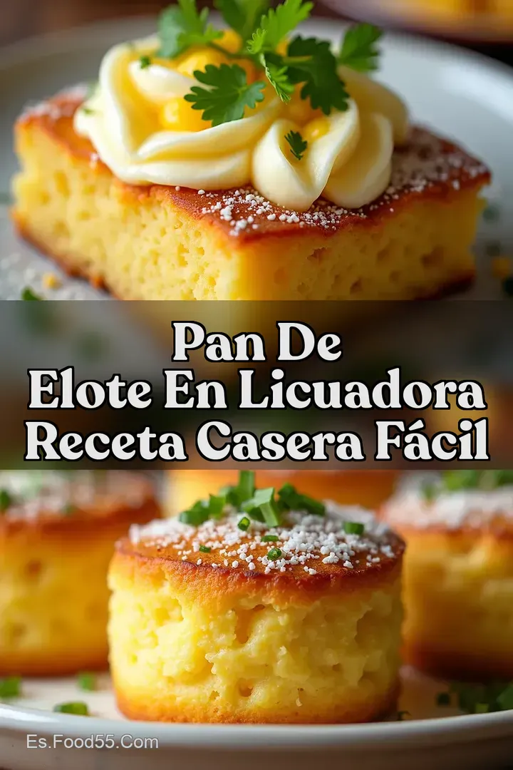 Pan de Elote en Licuadora Receta Casera F&aacute;cil