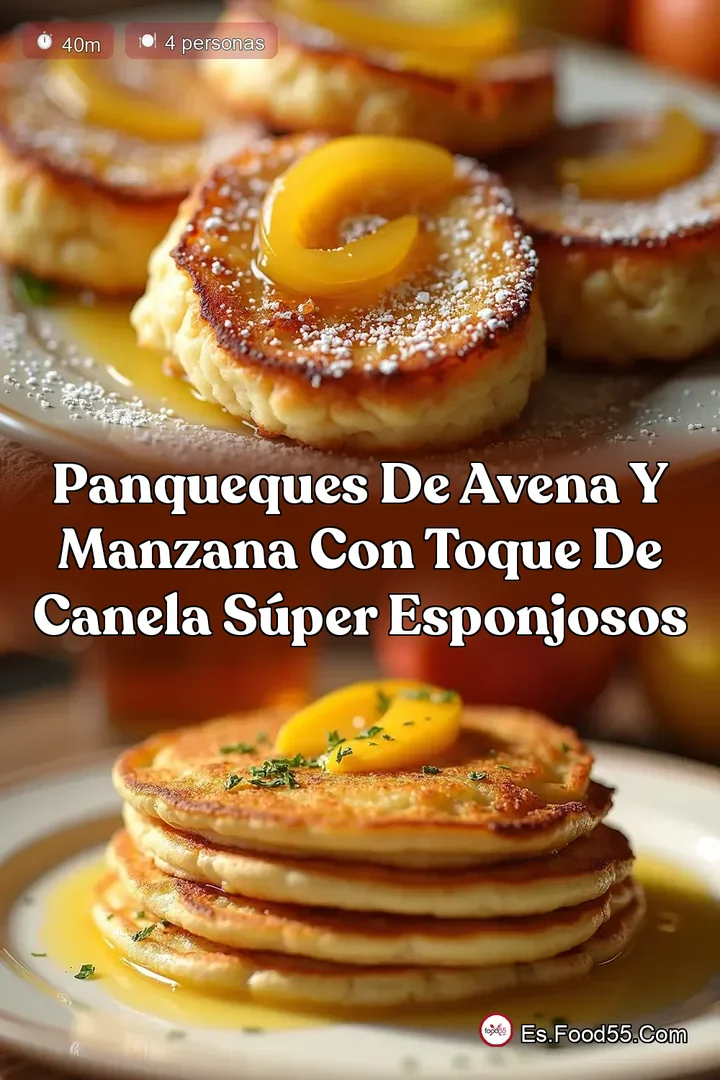 Panqueques de Avena y Manzana con Toque de Canela S&uacute;per Esponjosos