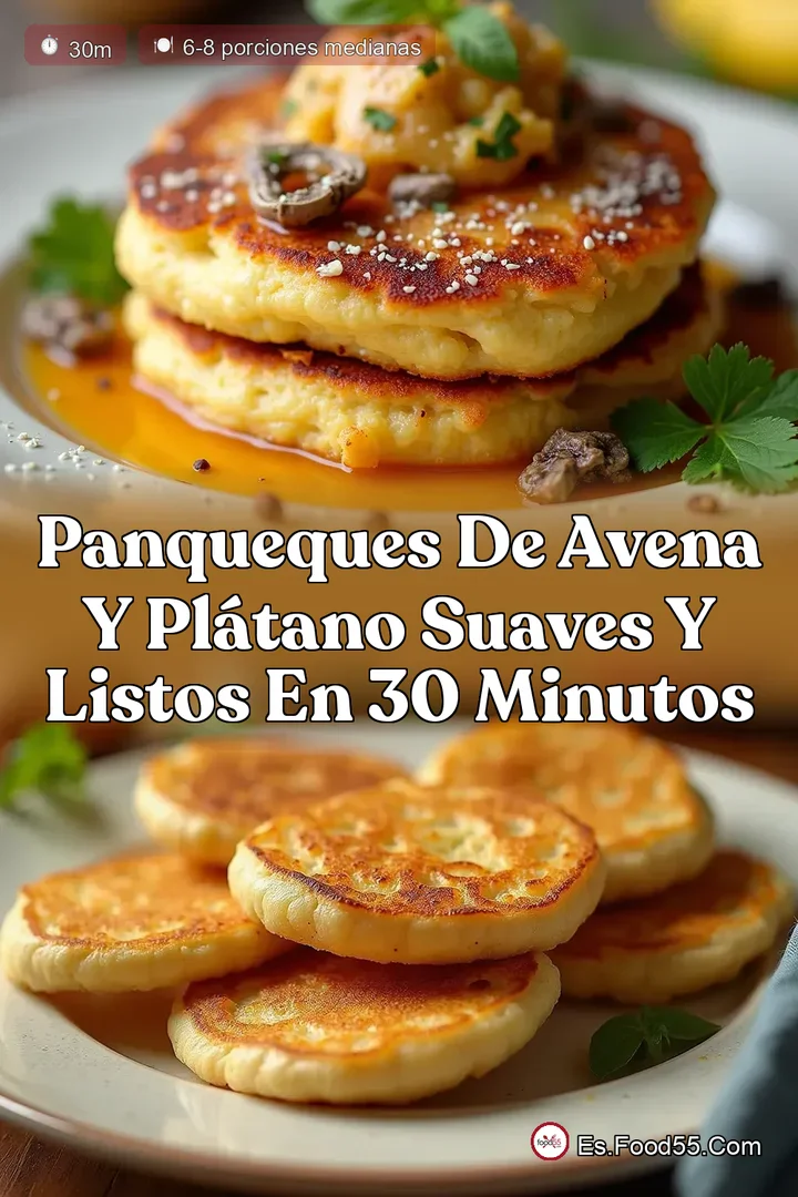 Panqueques de Avena y Pl&aacute;tano Suaves y Listos en 30 Minutos