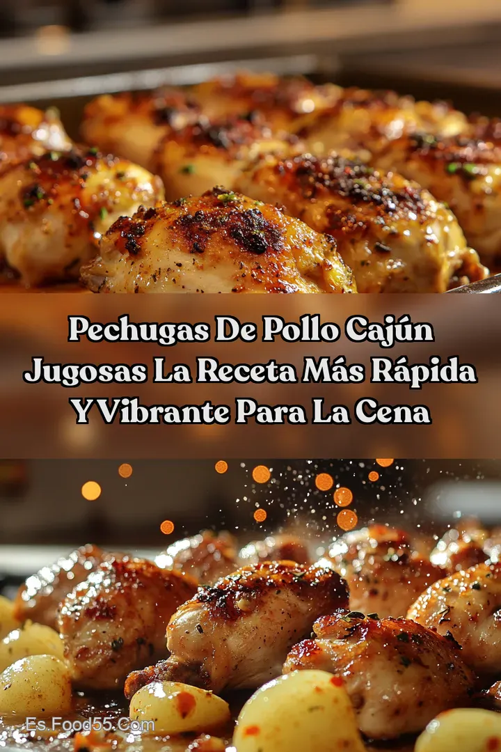Pechugas de Pollo Caj&uacute;n Jugosas La Receta M&aacute;s R&aacute;pida y Vibrante para la Cena
