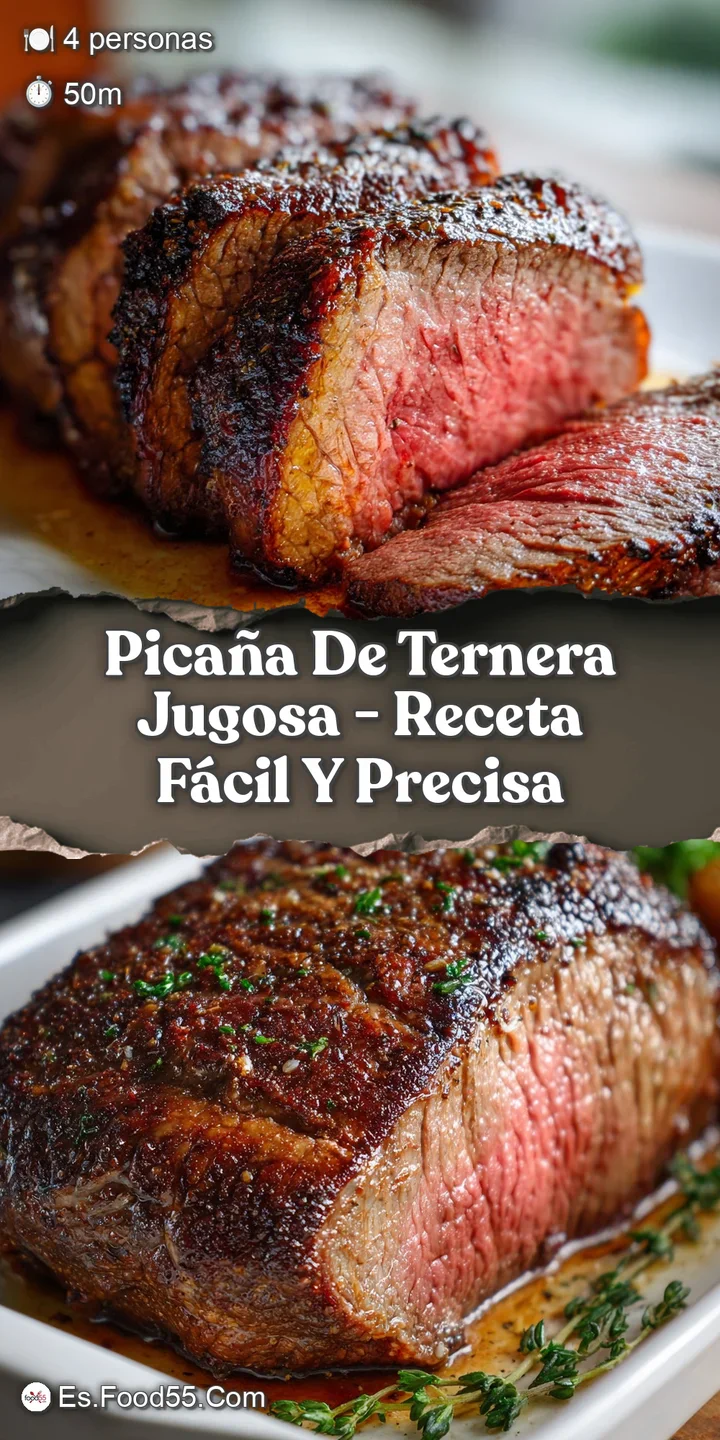 Close-up shot of perfectly seared pica&ntilde;a, showcasing the tender texture and mouthwatering marbling, glistening with natura...