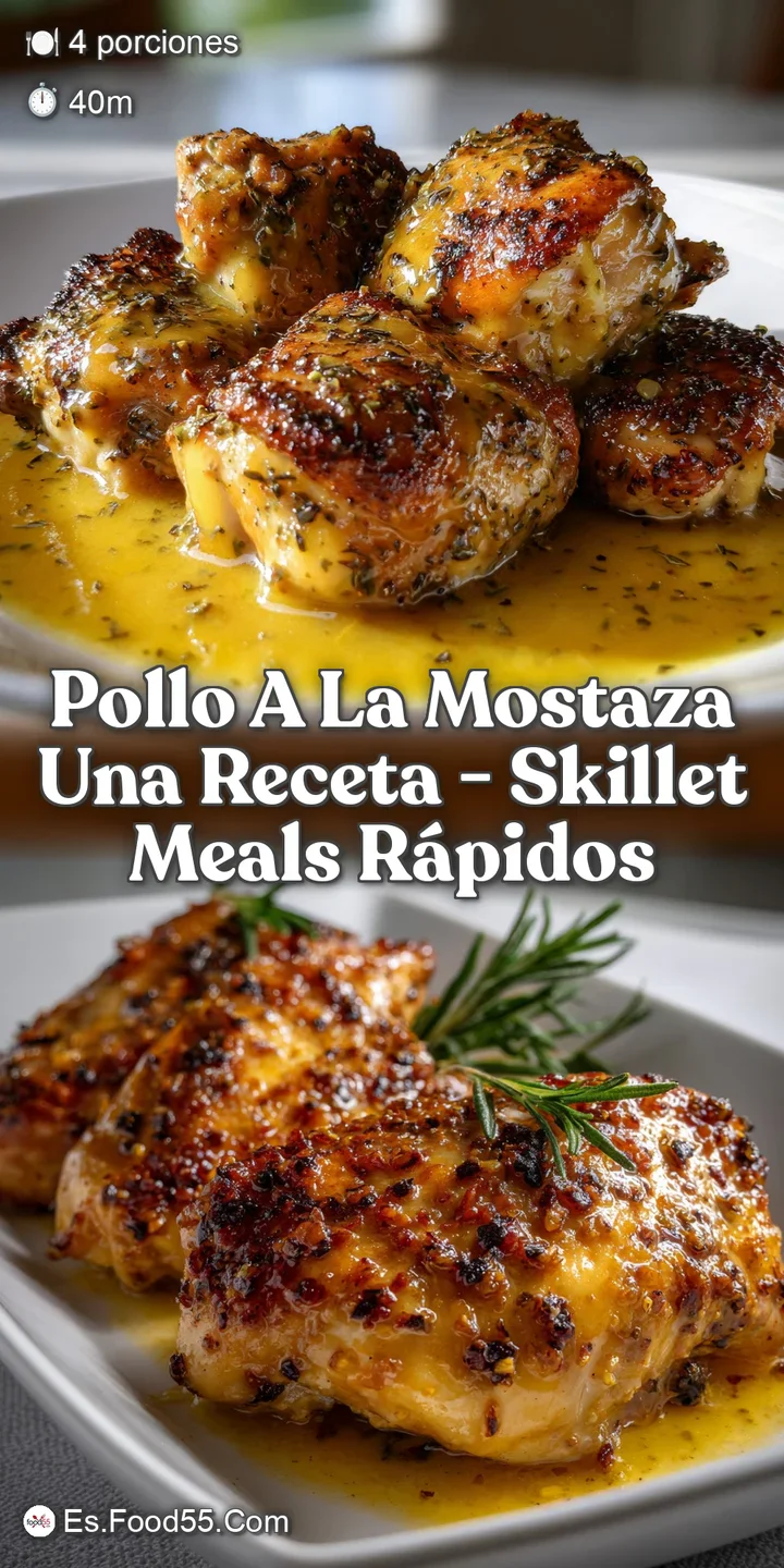 Pollo a la Mostaza Una Receta - Skillet Meals R&aacute;pidos